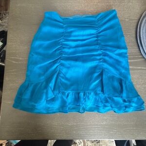 Express Vibrant Blue Mini Skirt